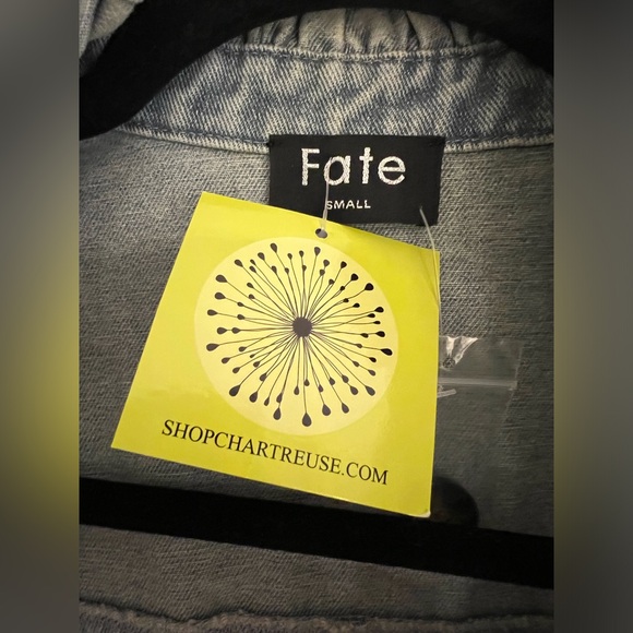 NWT Fate Ruffle Denim Jacket - Picture 5 of 8